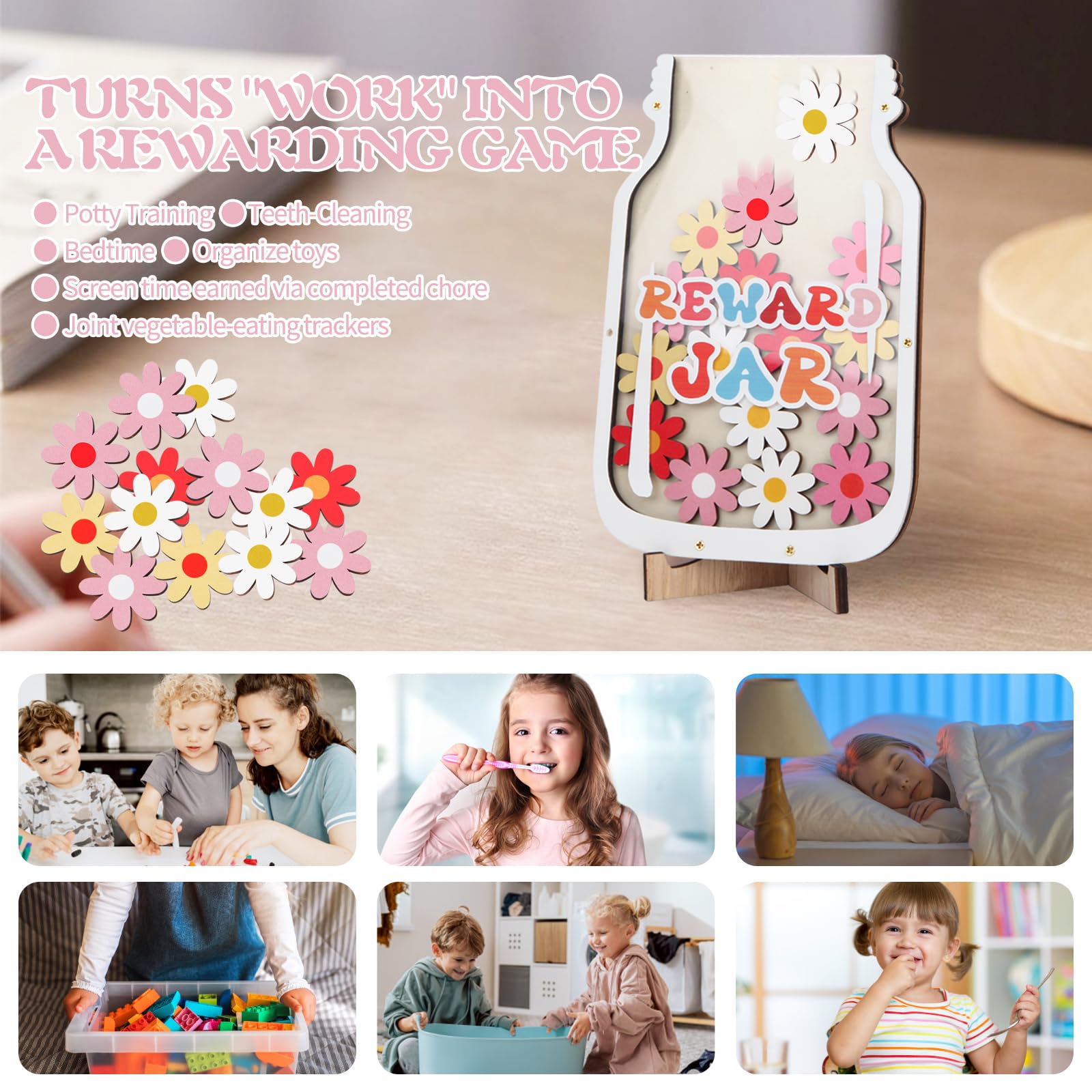 Potty Training Reward Jar Personalized Magnetic Flower Reward Jar For ...