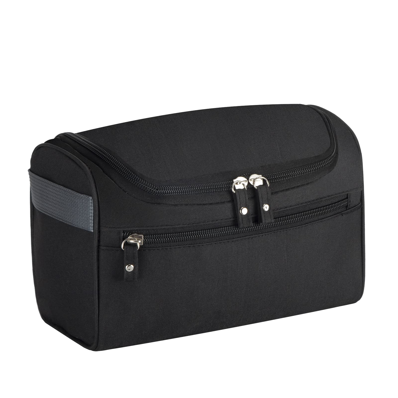 QH-Shop Neceser Hombre Viaje Impermeable Gran Capacidad Bolsa de Aseo Organizador de Kit de Afeitado con Asa y Compartimento Negro