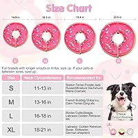 Vista 2 de BEAUTYZOO - Collar inflable suave para perros y gatos, alternativa a conos postoperatorios, con forma de donut, para evitar lamidos, color rosa