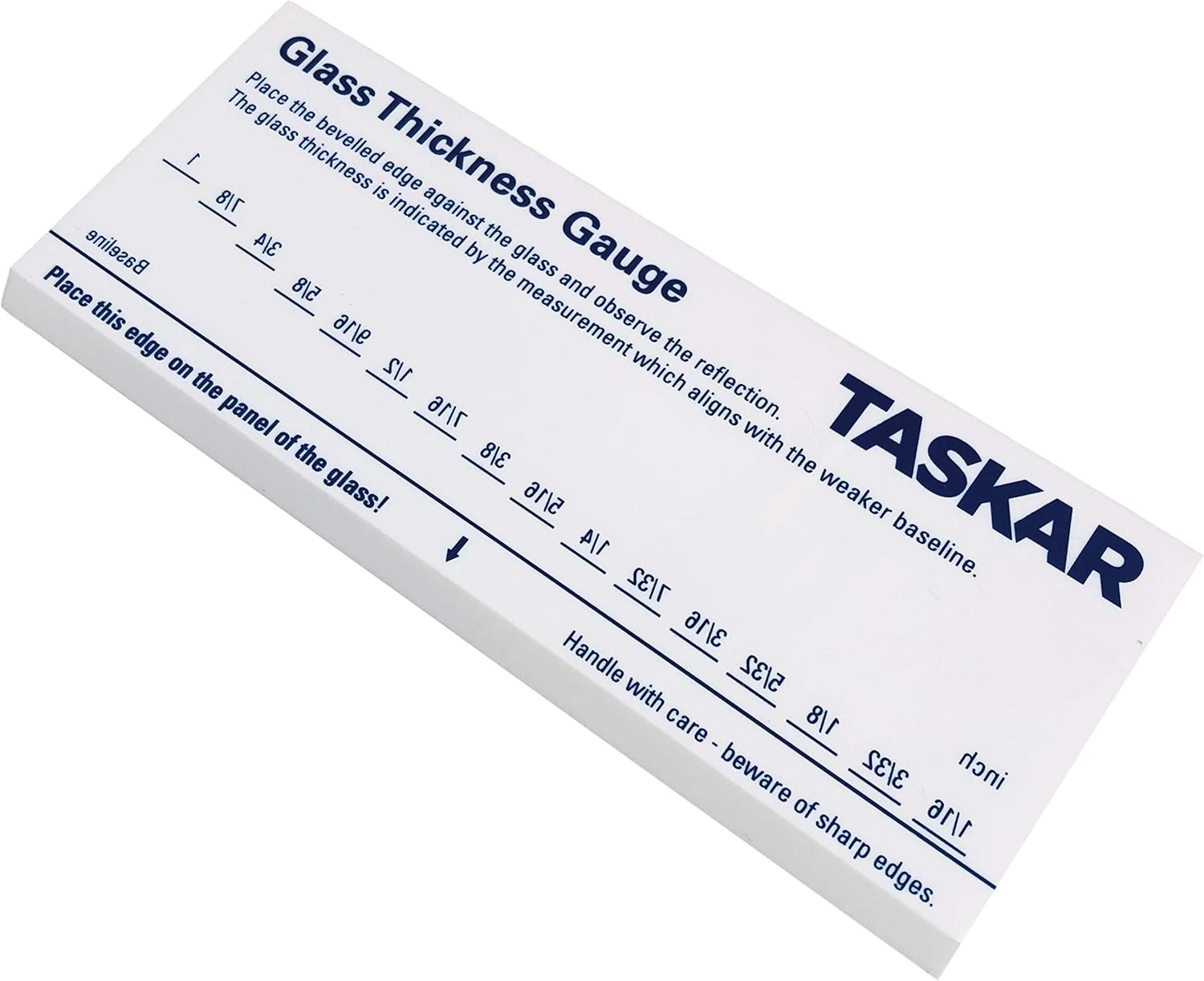 Glass Thickness Gauge Measuring Tool 1/16" to 1" Reflection Imperial