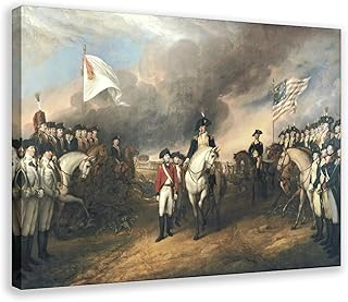 The Surrender Of Lord Cornwallis At Yorktown By John Trumbull - Historical Vintage Canvas Printed Home Decor Posters Room Aesthetic Wall Art Posters 18x12inch(45x30cm) Frame-style