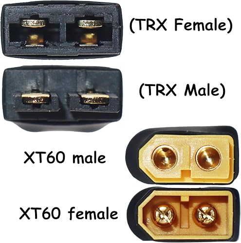 Miniatura 6 de Adaptador de conector de bateríacargador para Traxxas TRX a XT60 Adaptador de conector para SlashRustlerStampedeBanditE-Revo RC Cars