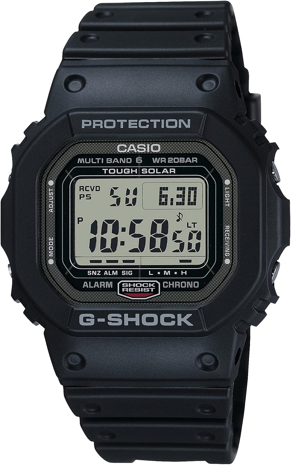 Casio GW-5000U-1JF [20 ATM Water Resistant Solar Radio Wave GW-5000 Series] Shipped from Japan, Black, Modern
