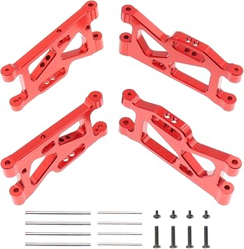 4PCS Metal Front and Rear Swing Arms Compatible with WLtoys 1/14 144010 144001 144002 1/12 124016 124017 124018 124019 RC Car Upgrades Parts Red