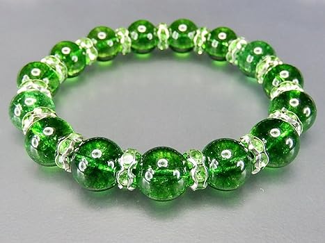 高品質ペリドットクラック水晶ブレスレット Amazon | 石街 ペリドット色 クラック水晶 ブレスレット 人気