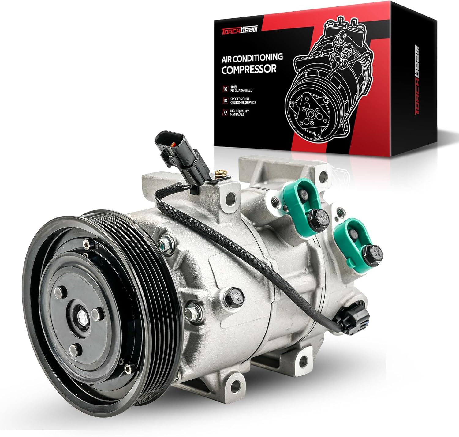 Torchbeam 68589 Automotive Air Conditioning AC Compressor Kit Fit for Ram 2500 1994-2005 5.9T, Ram 3500 1994-2005 5.9T, Replace 6511617, 638589, CS20148, 10000547, 0668589, 2004775AM, 2004775, 4717009