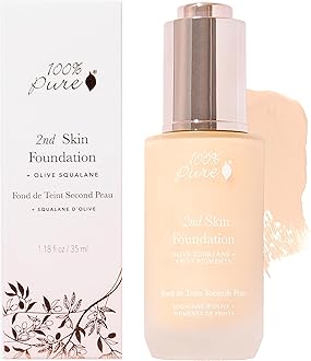 2nd Skin Lightweight Serum Foundation Anti-Aging Face Makeup - Blendable Coverage Liquid Hydration Boost for Soft Plumped Up Glow, Vegan Shade 3 (Warm w/Yellow Undertone) - 1.18 Fl Oz