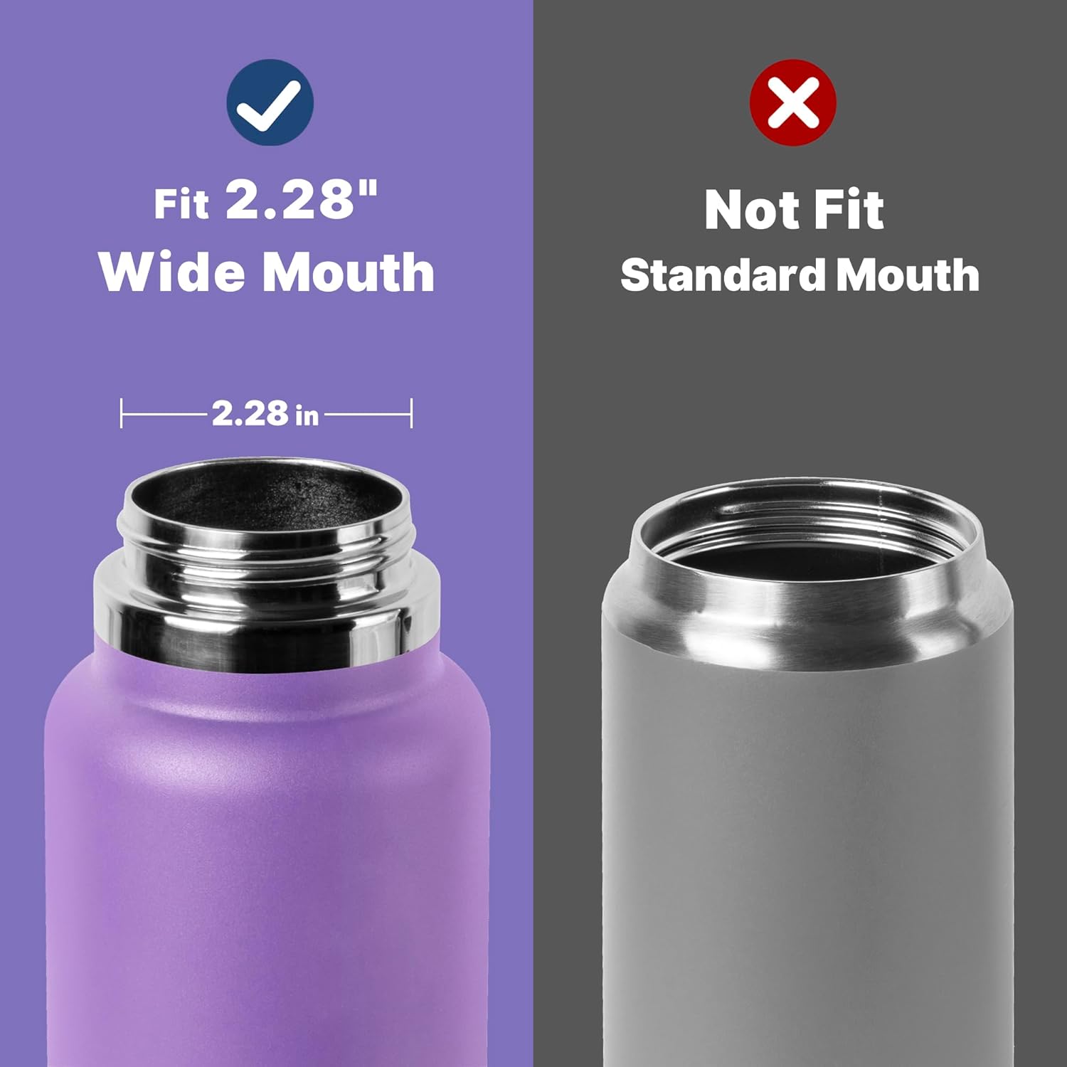 Straw Lid for Hydro Flask 12 16 18 20 32 40 oz Wide Mouth Water Bottle, Replacement Straw Top Cap with Straws and Brush, BPA Free - Image 4