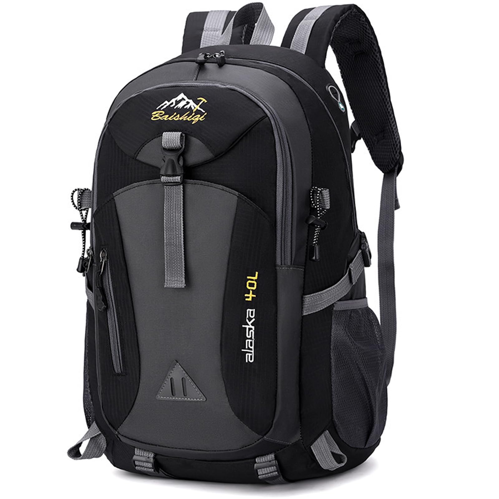 Hiking Backpack 40L Lightweight Foldable Backpack for Men Women Durable Water Resistant Daypack Rucksack for Camping Cycling Climbing Walking Mountaineer Outdoor Sports