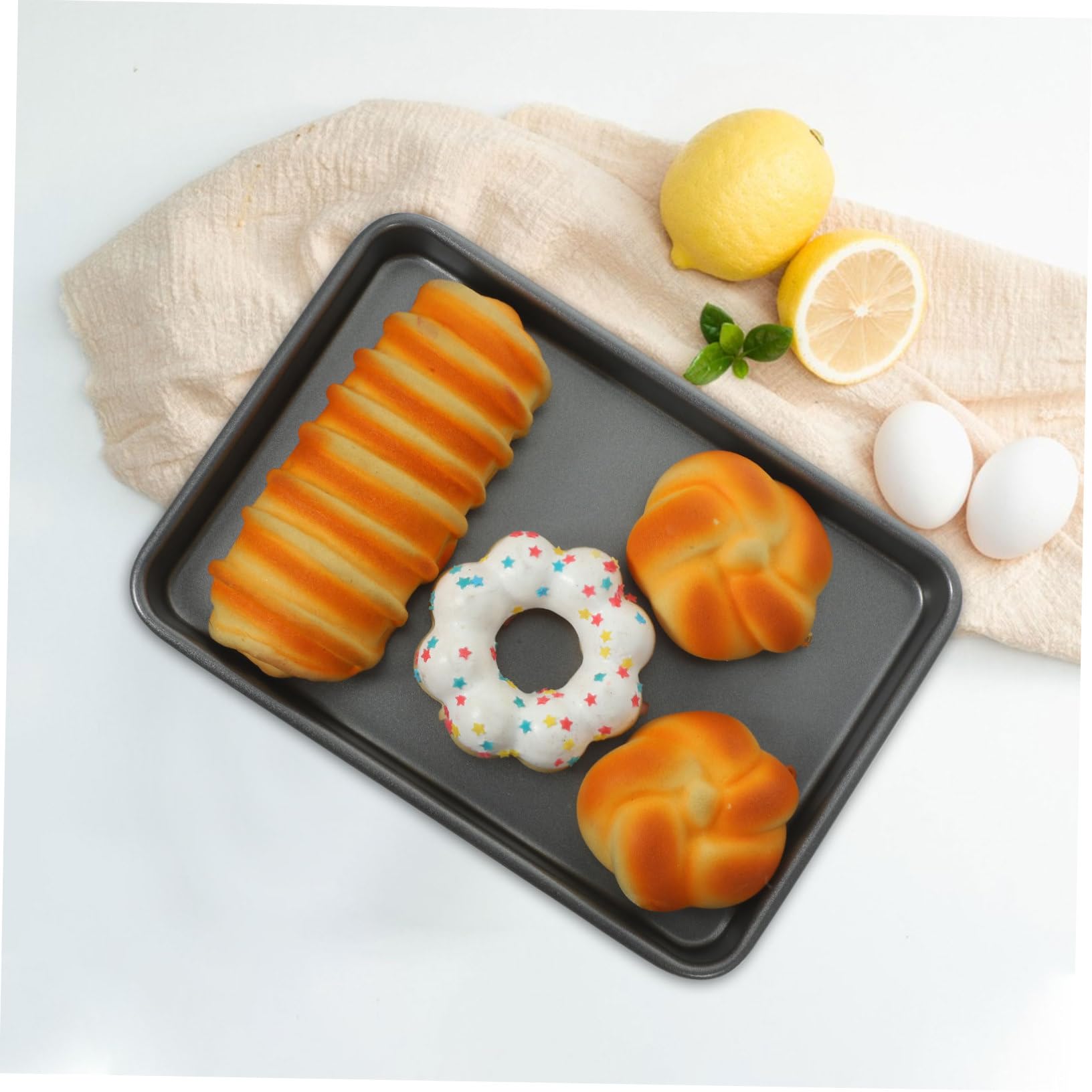 MOLUCKFU Rectangle Baking Pan Nonstick Baking Sheet for Cakes Cookies Desserts Easy to Clean for Home Restaurant Use