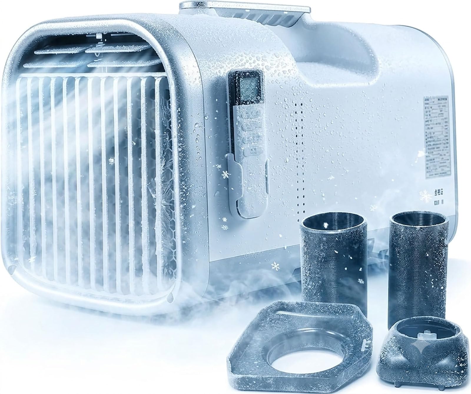 Przenośny klimatyzator, mobilny klimatyzator typu monoblok 220 V 4500BTU | Szybkie chłodzenie ze zdalnym sterowaniem – do sypialni, akademików, namiotów, kamperów, vanów kempingowych