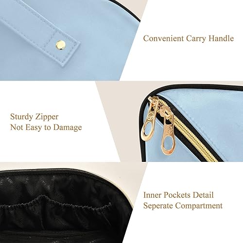 Miniatura 4 de Bolsa de maquillaje personalizada de color sólido rosa para mujeres, bolsas de maquillaje de viaje para mujeres, bolsa de maquillaje, bolsa de