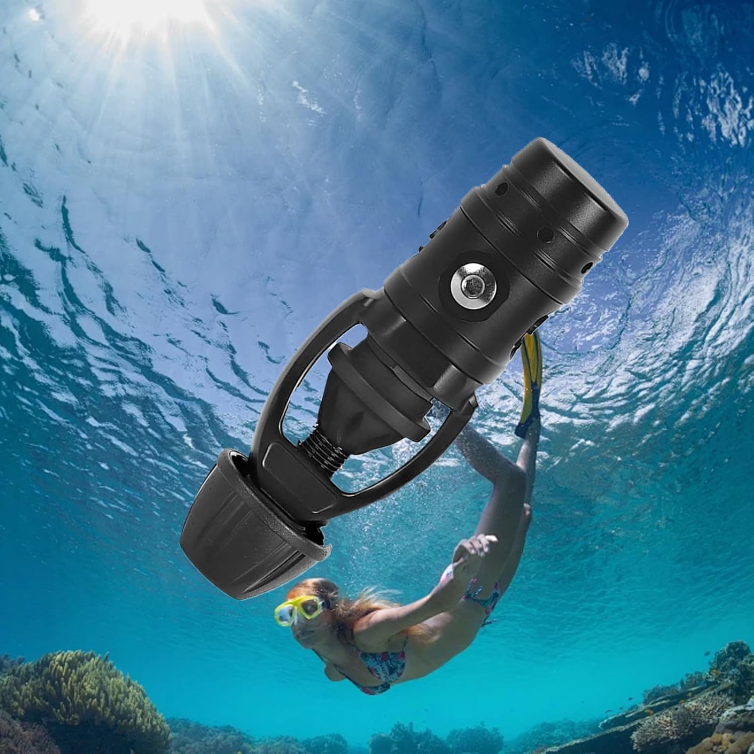 First Stage Scuba Diving Regulator, First Stage Dive Regulator, Reduce Resistance Yoke 1st Stage Underwater Diving Regulator, for Diving Gear,Aluminium Alloy