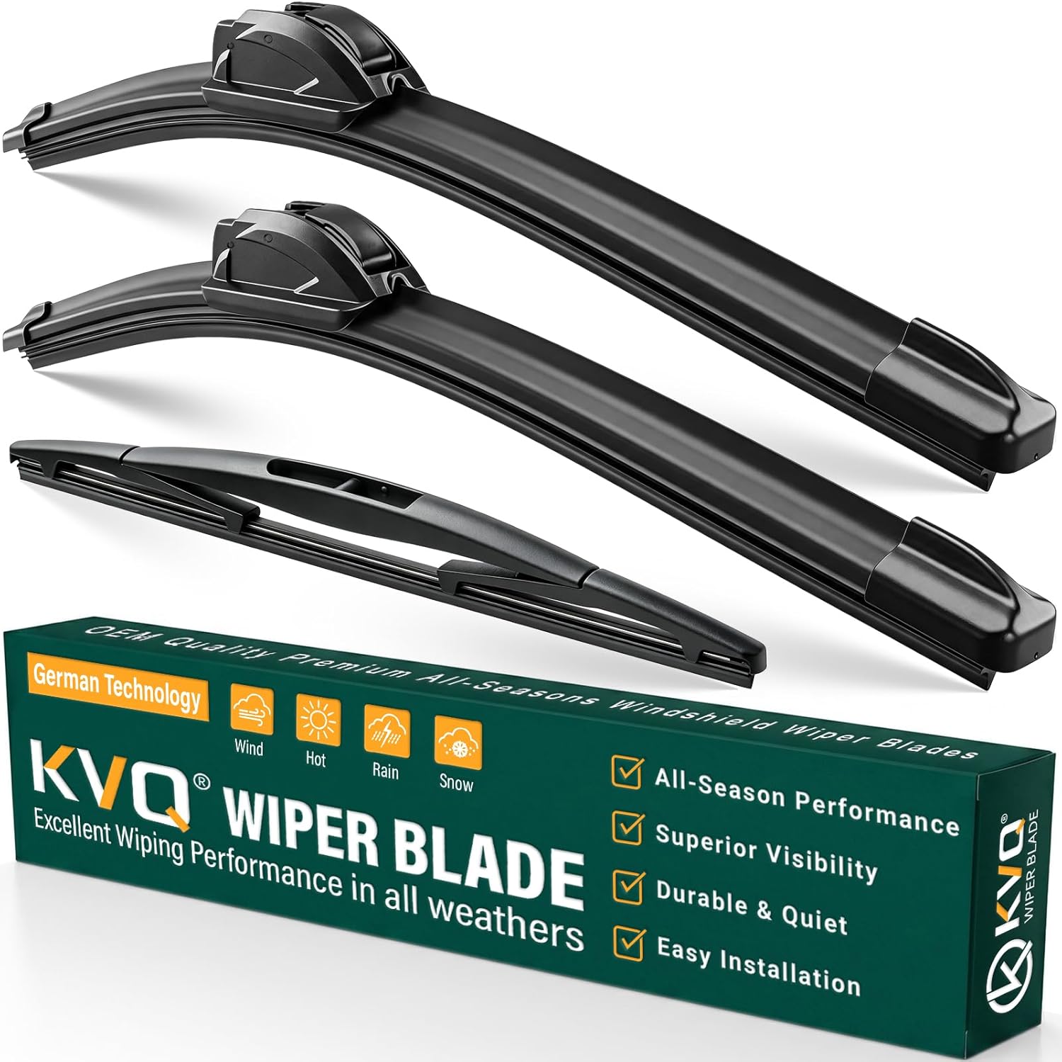 Windshield Wiper Blades Replacement for Honda Odyssey 2005-2022 Original Factory Quality Front Rear Wiper Blade Set - 26" 22" 16" (Set of 3)