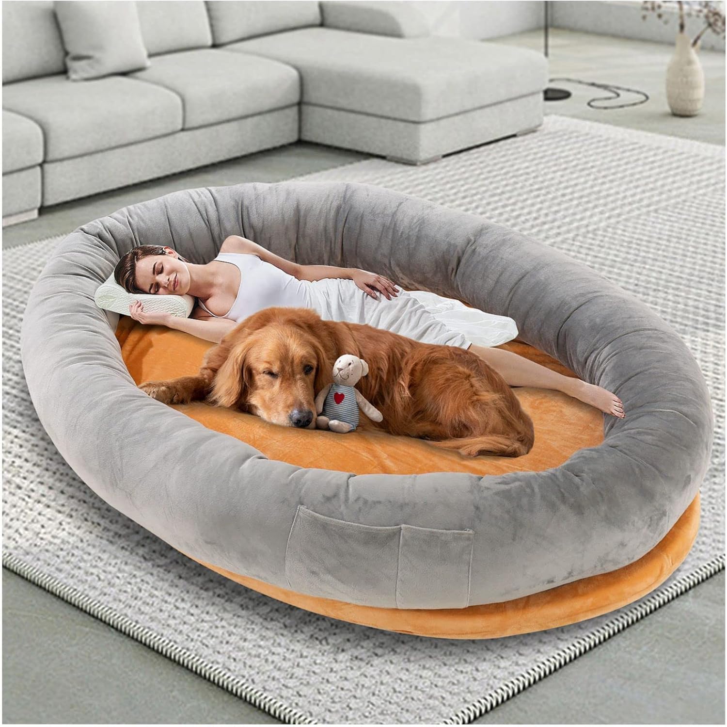 Human Dog Bed, FurriPal, Giant Dog Bed for Humans 70"x47