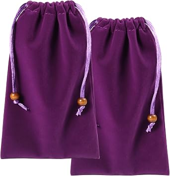 2 PCS Cell Phone Sleeves Phone Pouch Bag w/Drawstring Closure Compatible for iPhone 17 Pro Max Galaxy S26 Ultra S26+ S25 FE A17 Moto G Power Edge Pixel 10 Pro XL 9a OnePlus 15 Poco X7 Pro Purple