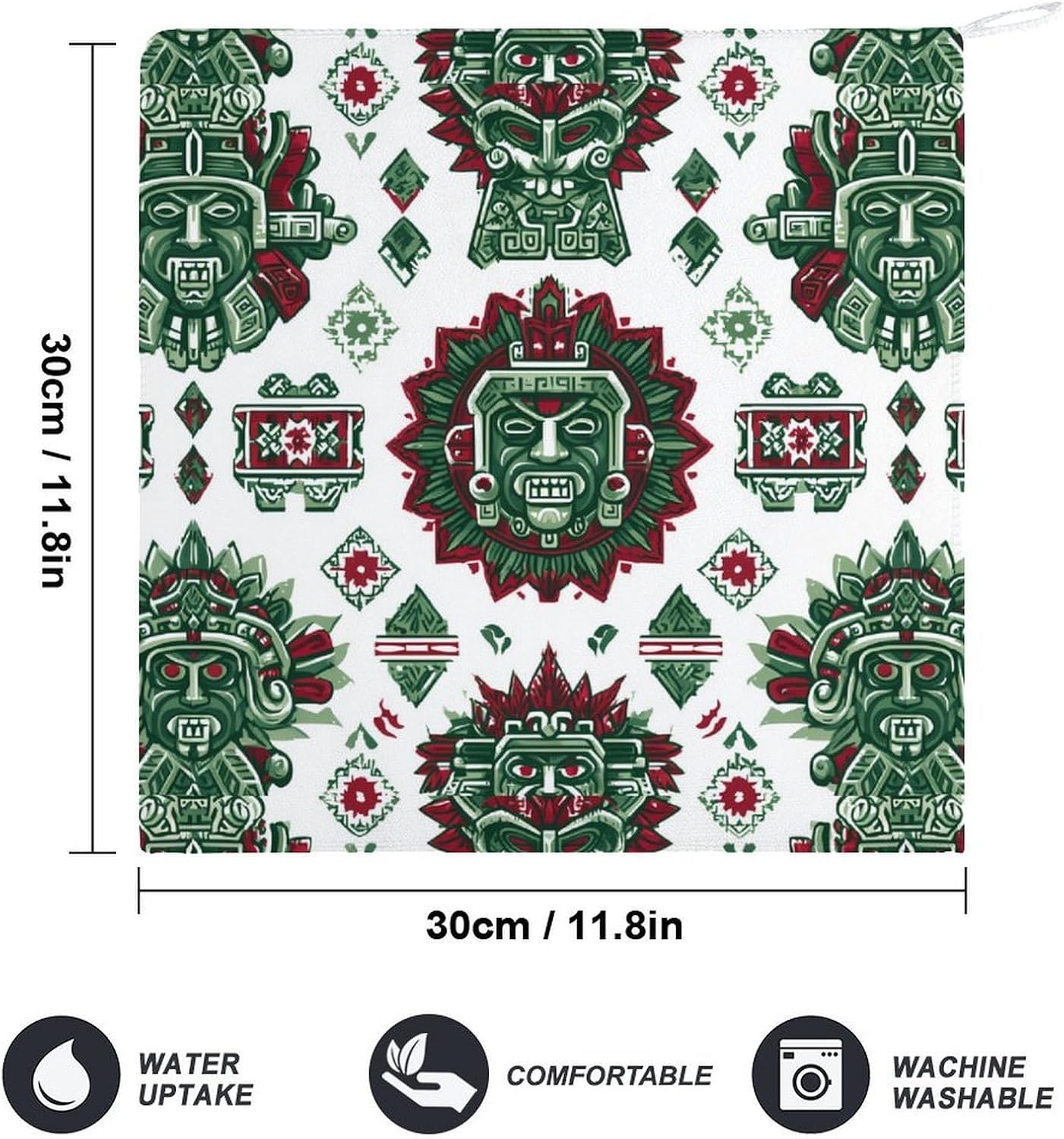 Aztec Mayan Hand Towels for Bathroom Handkerchief | Absorbent,with Hanging Loop,Kitchen Towels,for Home Hotel,Soft