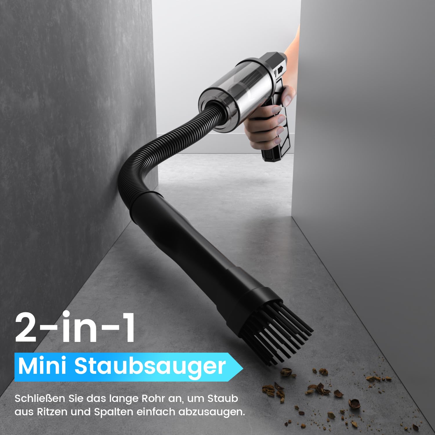 HSSNS Mini Gebläse Akku 150000RPM 4-Gang Electric Air Duster 2-in-1 Staubgebläse 10.000mAh