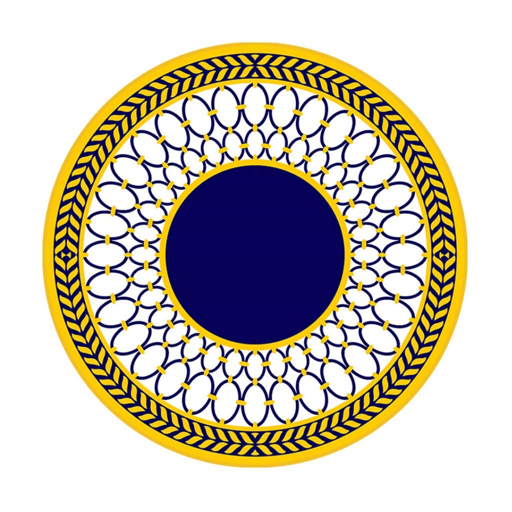 ZYYJ YF-カーペット Yunteng-Rug Round Thin And Light Carpet For Living Room & Bedroom & Computer Chair & Coffee Table & Swivel Chair Non-Slip Short Hairs Mats (Color, B, Size, 80cm),160cm