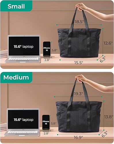 Miniatura 3 de BAGSMART Bolso de mano grande para mujer bolso de hombro con asa superior con hebilla para esterilla de yoga para gimnasio trabajo escuela