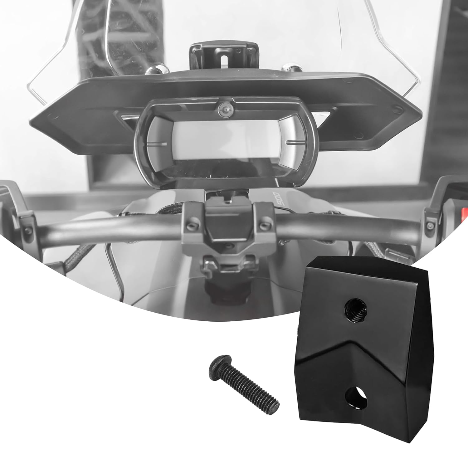 1-1/4" Billet Aluminum Gauge Riser Set for Can-Am Ryker 600/900/Rally(2019-2025) /Sport (2022-2025), Instrument Relocator Bracket & Heighten Accessories