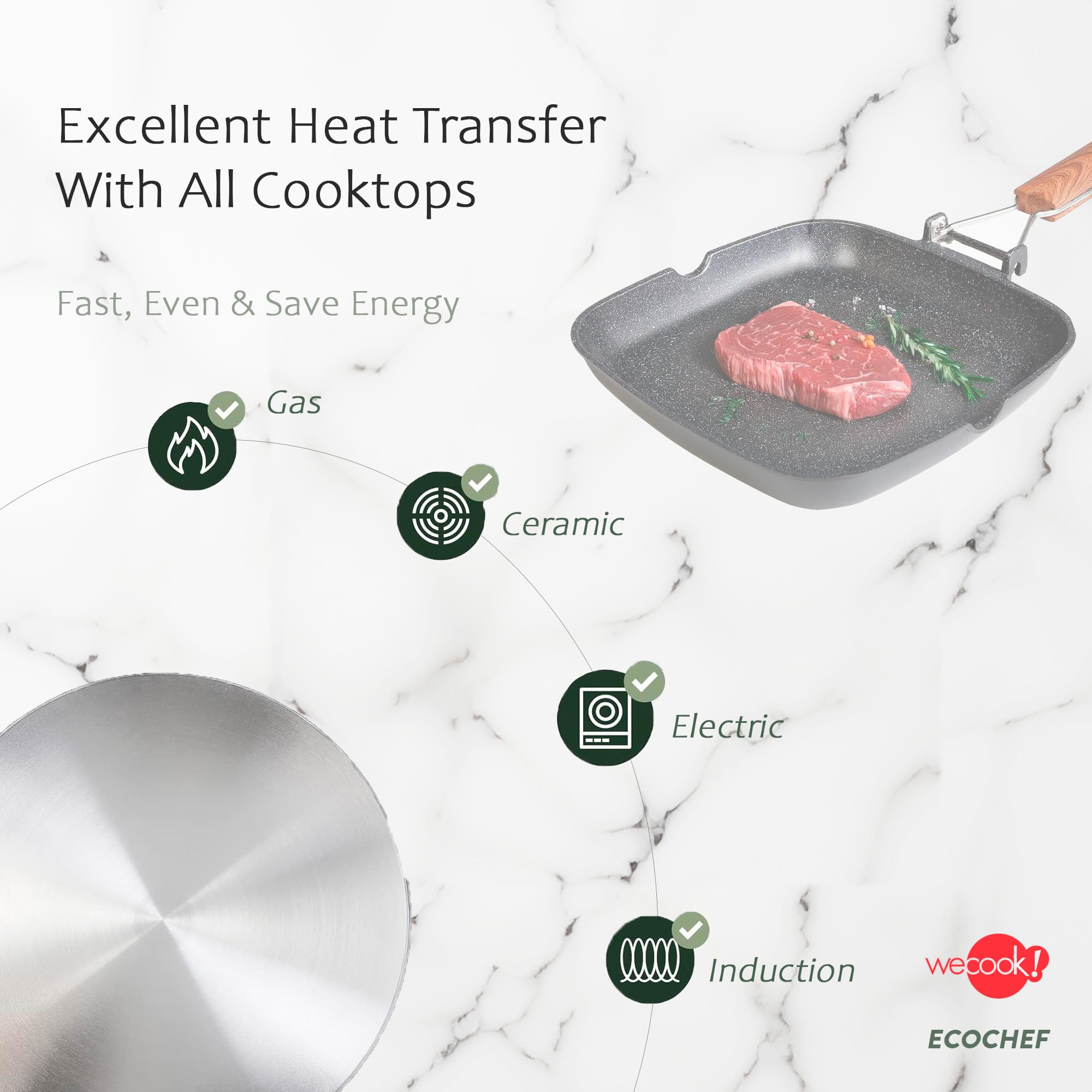 WECOOK Ecochef Titanium Grillplaat, Inductie, Grillpan, 43 X 25 Cm Gegoten Aluminium Anti Aanbaklaag Quantanium Ecologisch Pfoa Vrij 5 Mm Dik Siliconen Handgrepen Vitrokeramiek Zwart WECOOK Ecochef Titanium Grillplaat, Inductie, Grillpan, 43 X 25 Cm Gegoten Aluminium Anti Aanbaklaag Quantanium Ecologisch Pfoa Vrij 5 Mm Dik Siliconen Handgrepen Vitrokeramiek Zwart