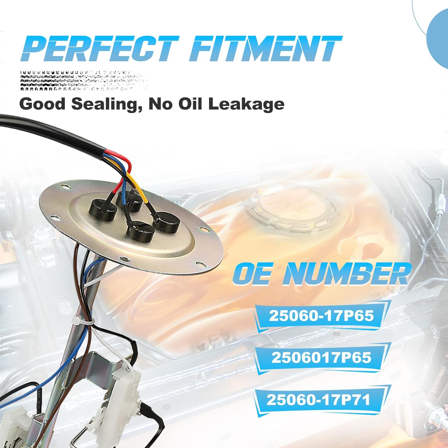 Gas Fuel Level Sending Unit Sensor Compatible with 3.0L Nissan 300ZX 1984-1989, Replace 25060-17P65, 2506017P65, 25060-17P71