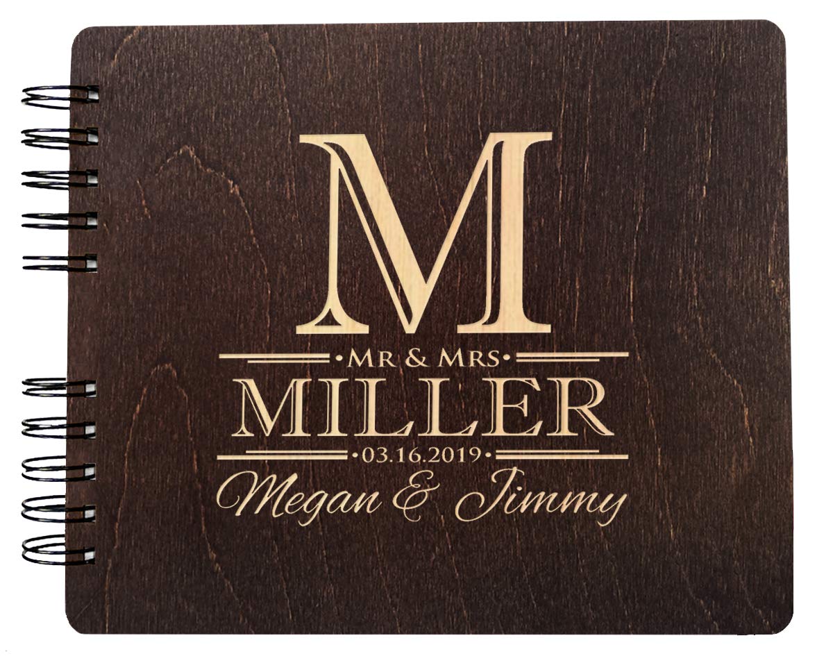 Soon to Be Mr. and Mrs. Guest Book Custom Engraved Wedding Favor Couple Photo Booth Album for Bride Groom (11"x8.5")