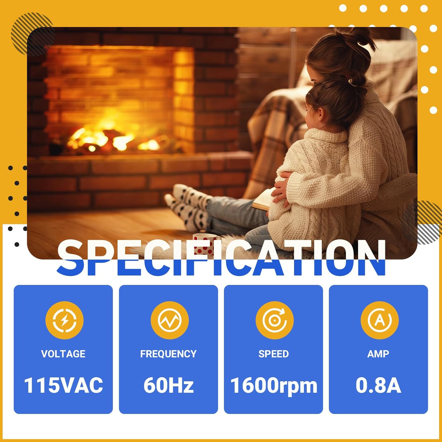 66641 Combustion Blower, Fit for Cleveland Iron Works Pellet Stove, for Grand Teton/Master Forge Pellet Stove - Replace 66641-AMP Exhaust Blower Fan