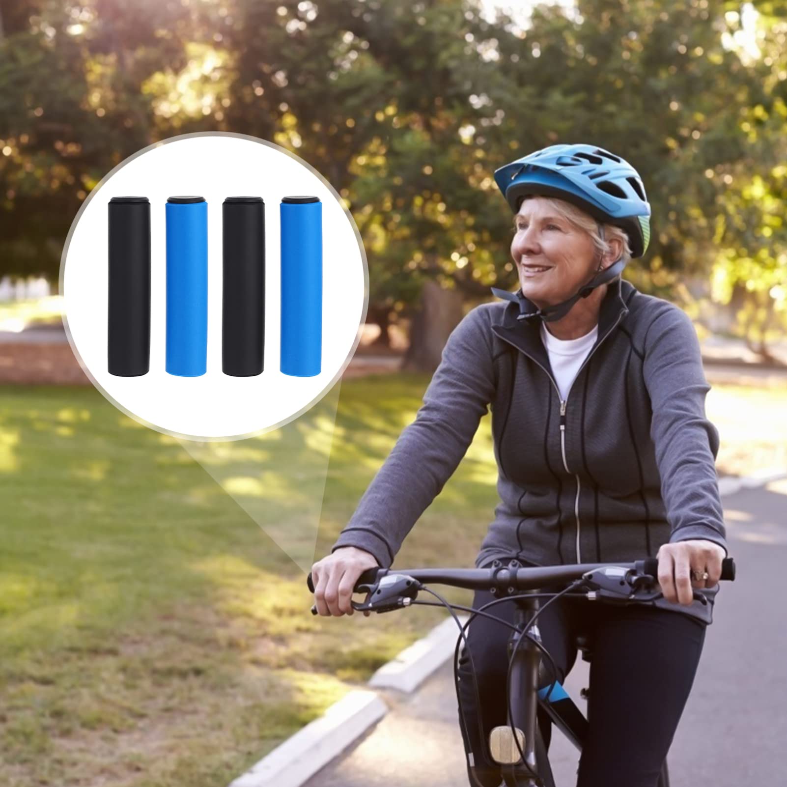 BESPORTBLE Poignées De Vélo Coussin De Voiture Poignées De Guidon Scooter Vélo Fauteuil Poignées Support De Téléphone pour Poignées pour Embouts De Guidon en Aluminium Poignée De