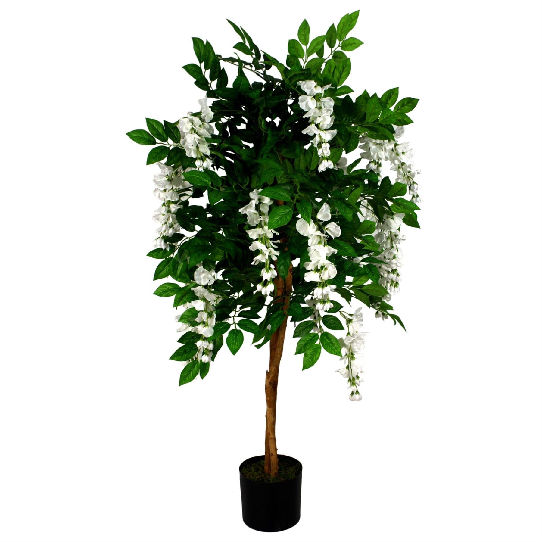 Artificial Wisteria Tree 130cm - Real Wood Trunk - Silk Flowers - Botanik