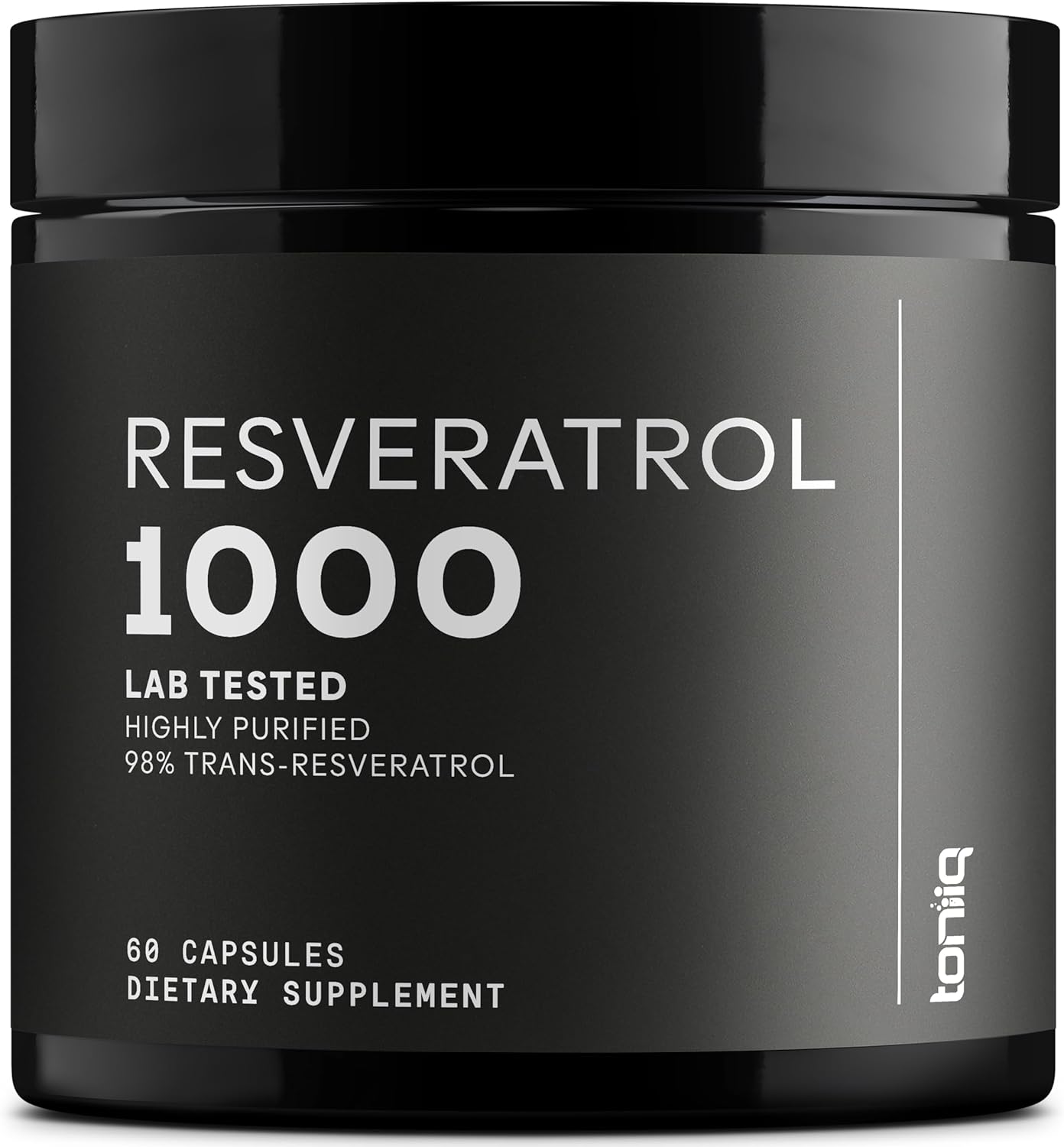 Ultra High Potency Third-Party Tested Trans Resveratrol 1000mg - 98% Pure, Highly Purified and Bioavailable - Resveratrol Polygonum Root Extract - 60 Capsules