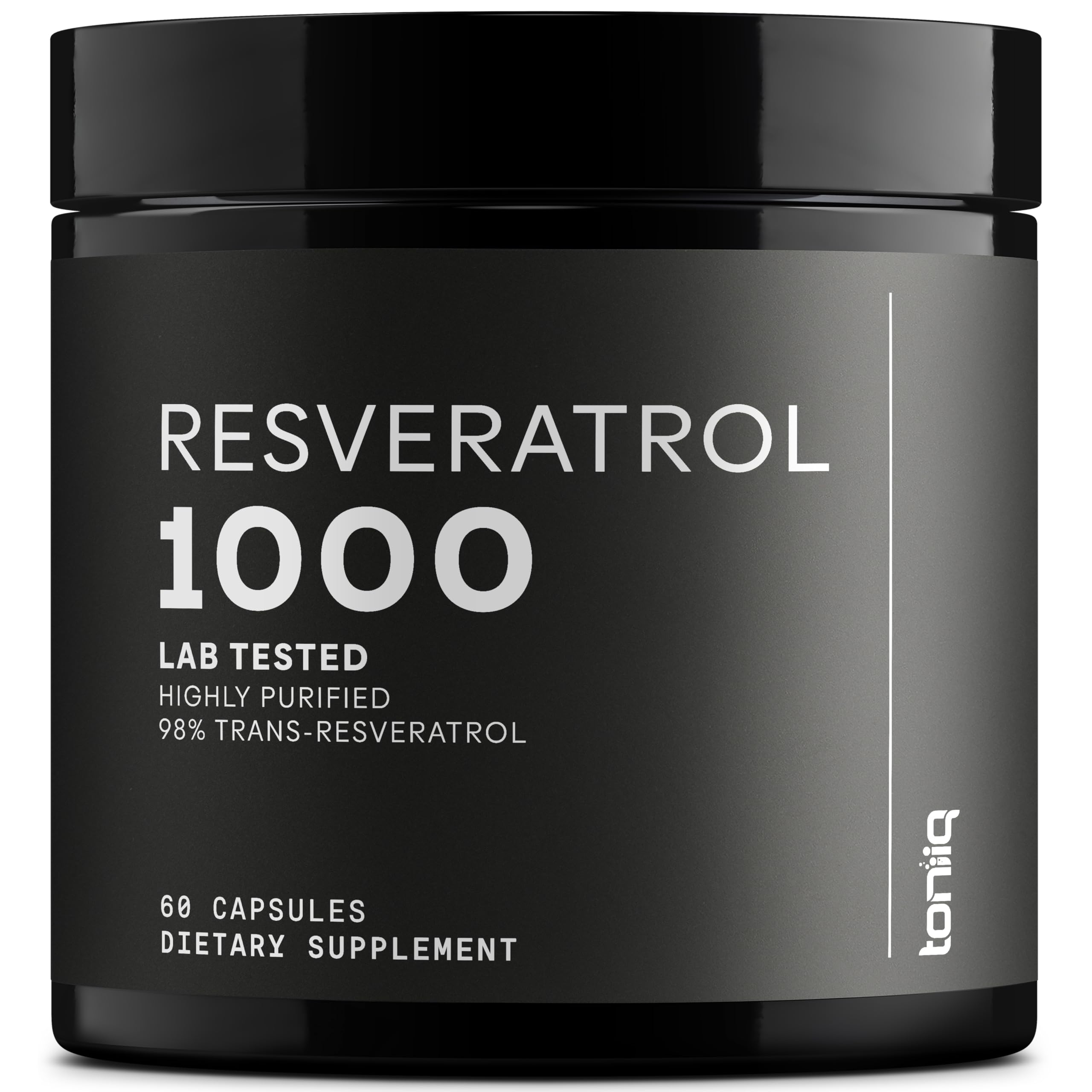 Ultra High Potency Third-Party Tested Trans Resveratrol 1000mg - 98% Pure, Highly Purified and Bioavailable - Resveratrol Polygonum Root Extract - 60 Capsules
