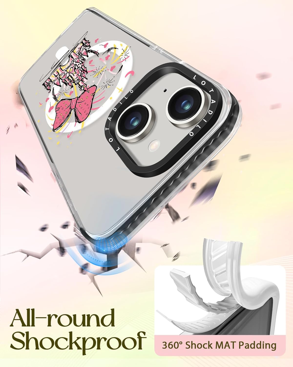 Cute Case for iPhone 14 for Women Girls - Funny Castle Design Compatible with Magsafe Magnetic Ring Holder Kickstand Fashion TPU Phone Covers for iPhone 14 Phone Case - Image 6