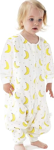 Saco de dormir original de muselina 100% algodón para niños, saco de dormir con piernas, mantas de manga larga para bebé, 1-4T