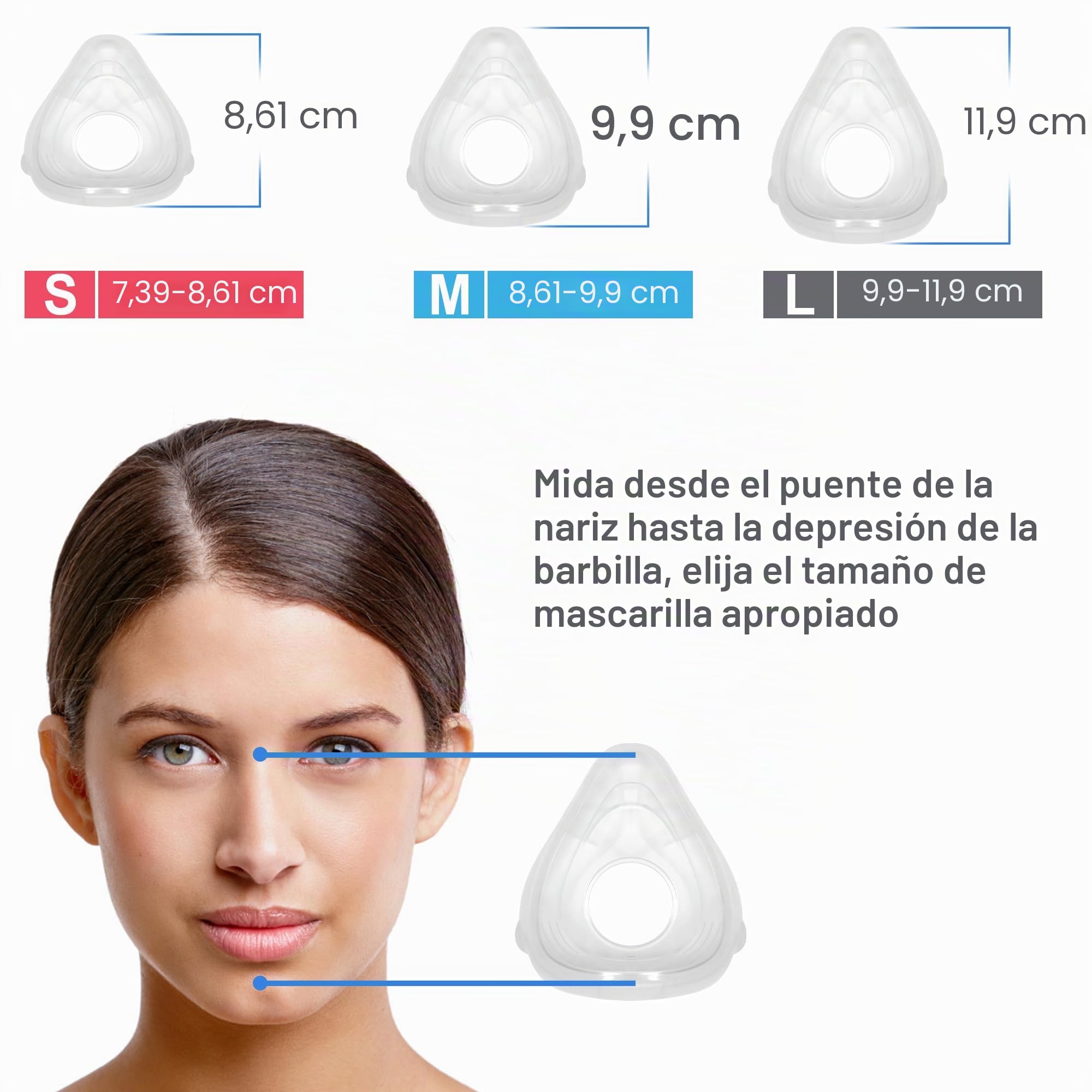 Paquete de 2 máscaras de repuesto (L) para Airfit F20, sellado fiable y ajuste más suave, compatible con marco original, suministros de cojín de repuesto duraderos y de gran valor (L)