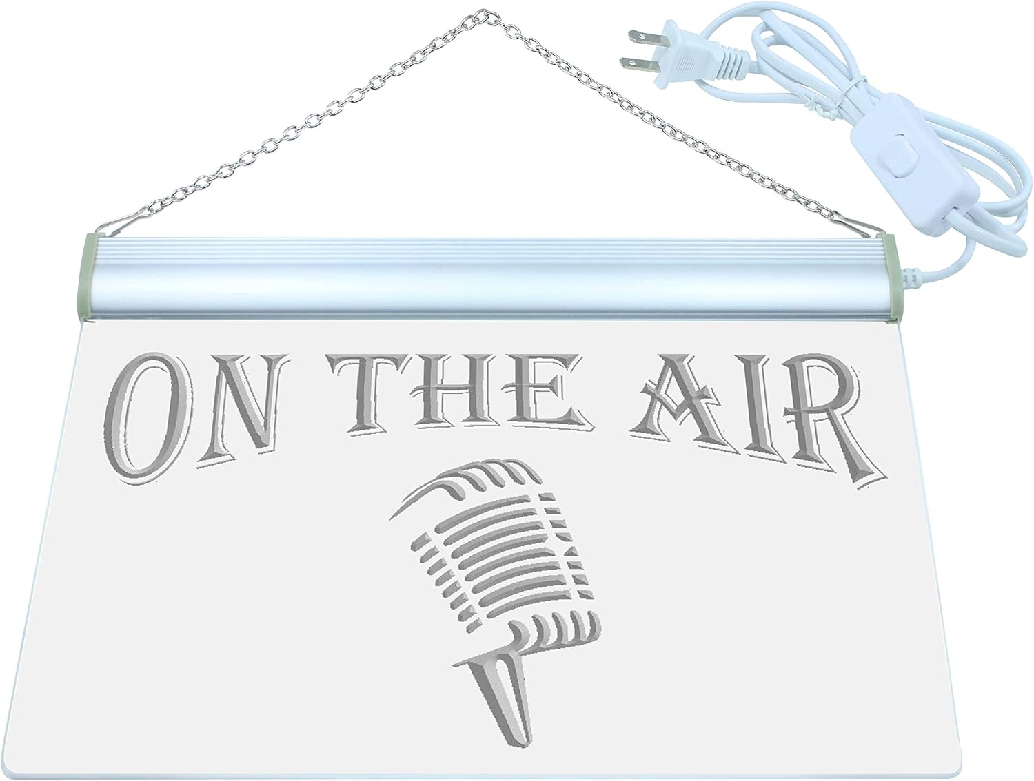 ADVPRO On The Air Recording Microphone Studio Display Bar Beer LED Neon Sign Blue 16 x 12 Inches st4s43-j103-b
