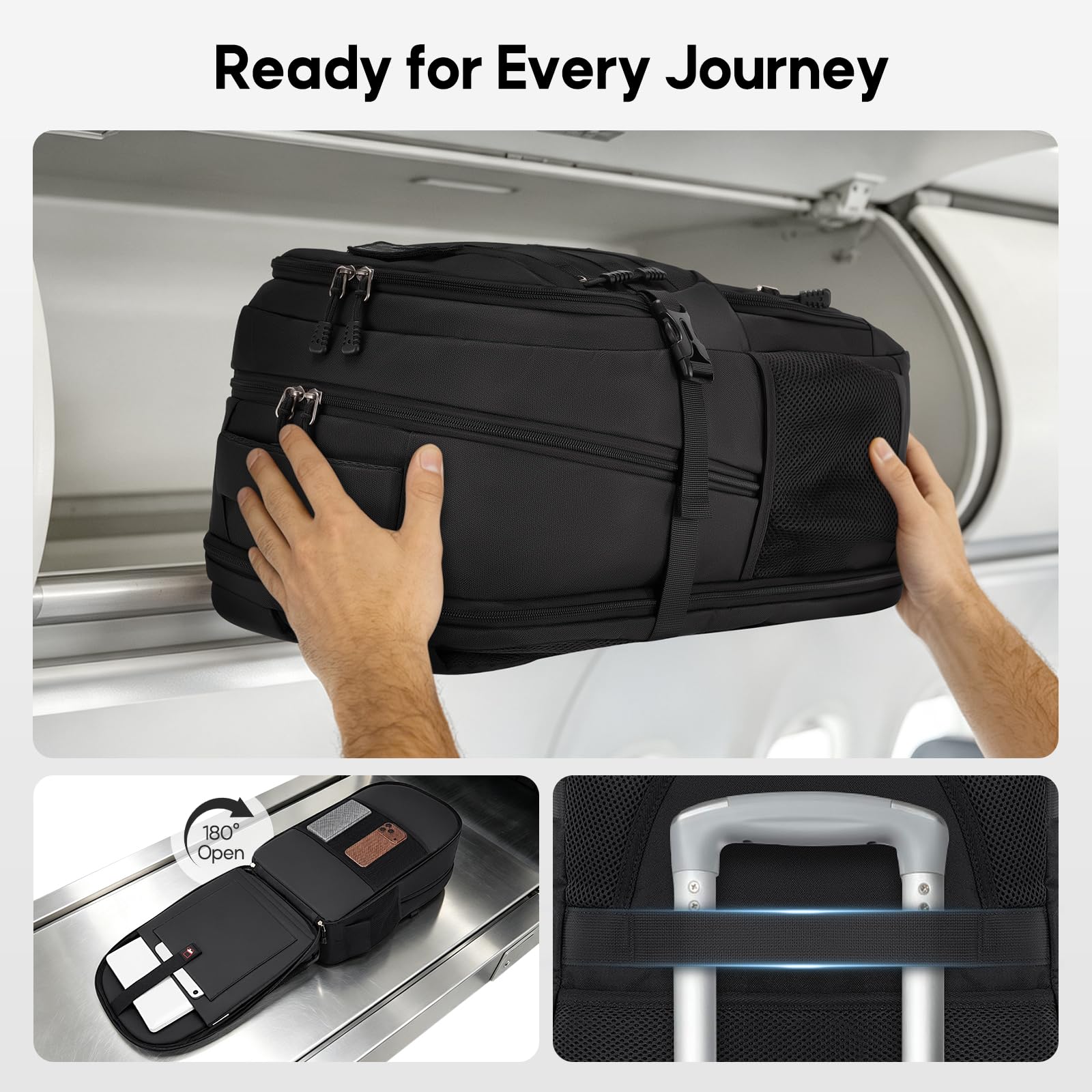RAINSMORE Zaino Porta PC 17.3 Pollici con Scomparto Termico, Zaino Uomo