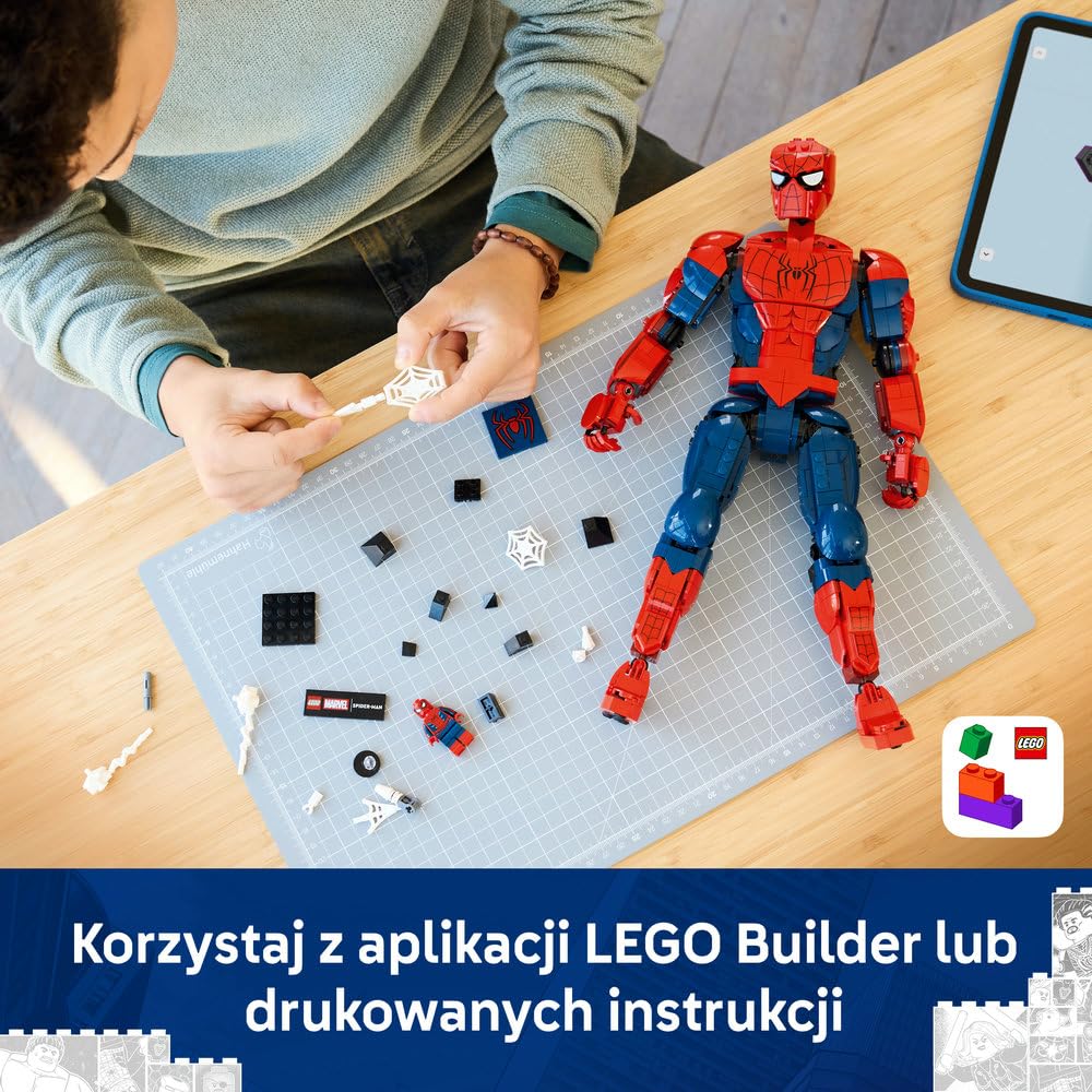 LEGO | Marvel Figurka Spider-Mana 76346 | Kolekcjonerska figurka, Spider-Man: Całkiem nowy dzień, prezent dla fana Marvela 12+, zestaw klocków, 813 elementów