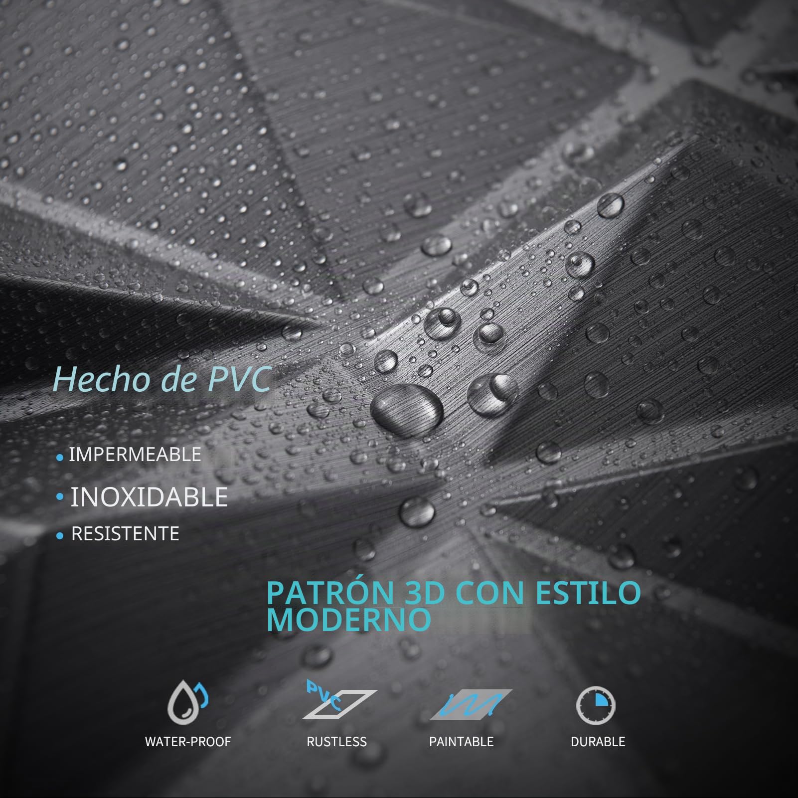 Art3d Paneles de diseño de diamante 3D para decoración de interiores, sala de estar, fondo de pared de TV, dormitorio, configuración de juegos, 30 x 30 cm, plateado, paquete de 33