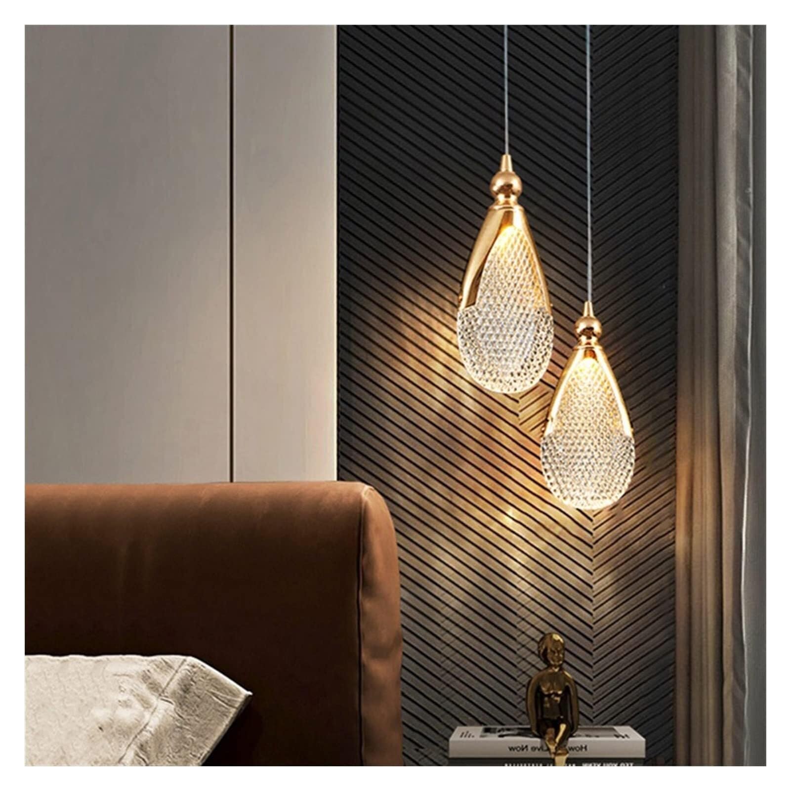 Chandeliers LED Pendant Indoor Lighting Hanging Lamp Kitchen Accesories Dining Table Bedroom Bedside Decoration Chandelier for Living Room (Color B, Size 3 Light