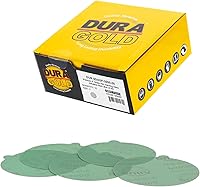 Vista 17 de Dura-Gold Discos de lija PSA de película verde de 5 pulgadas, grano 180 (caja de 50), discos de papel de lija autoadhesivos con parte trasera