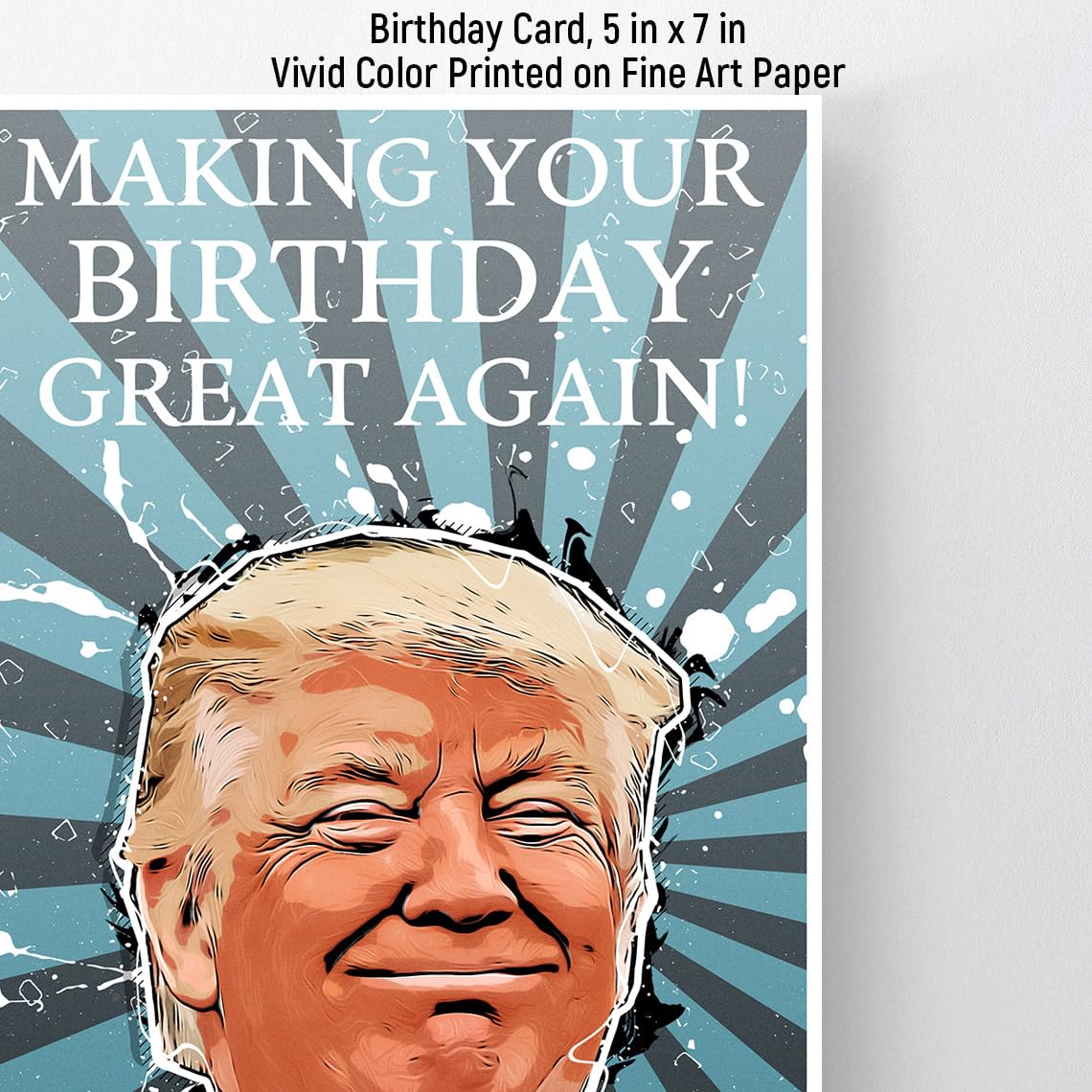 Biglietto Di Compleanno Divertente Di Donald Trump - Design Umoristico