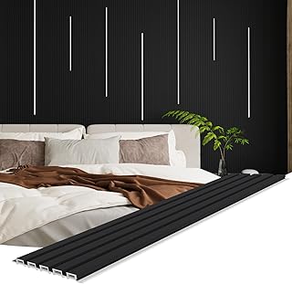 WPC Wall Panels, 16-Pack 48 × 6 Inch 3D Wall Panels for Interior Wall Dé...