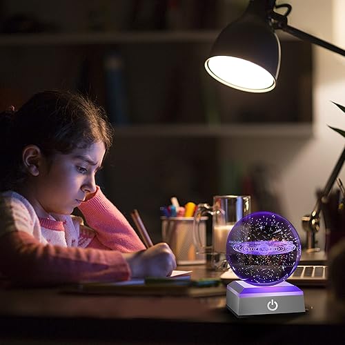 Miniatura 5 de hochance Base de cambio de luz LED colorida, pedestales de pantalla táctil multicolor para cristal 3D acrílico o materiales transparentes y