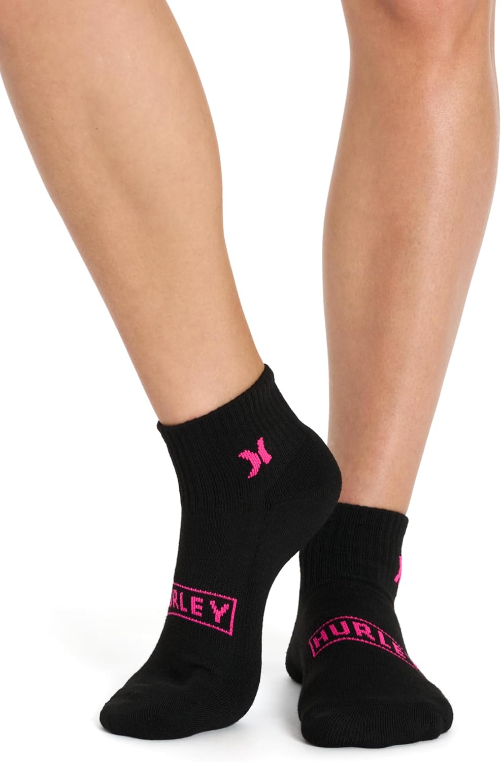 Hurley Women's Sport Ultra Soft Quarter Crew Socks (8-Pack) - Image 2