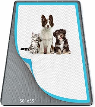 Pee Pad Holder for Dogs 50x35 Silicone Puppy Pee Pad Tray, Dark Grey