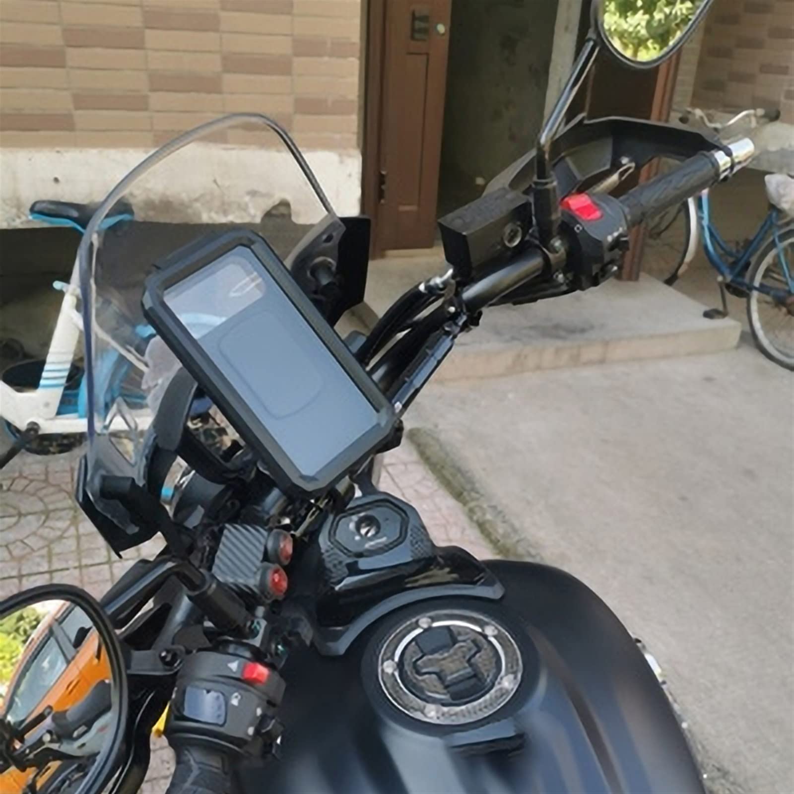 Barre D'équilibre De Moto Barre Transversale De Guidon pour Honda DAX ST125 St 125 St DAX125 125ST 2022 2023 (Couleur : Short Red, Taille : 1)
