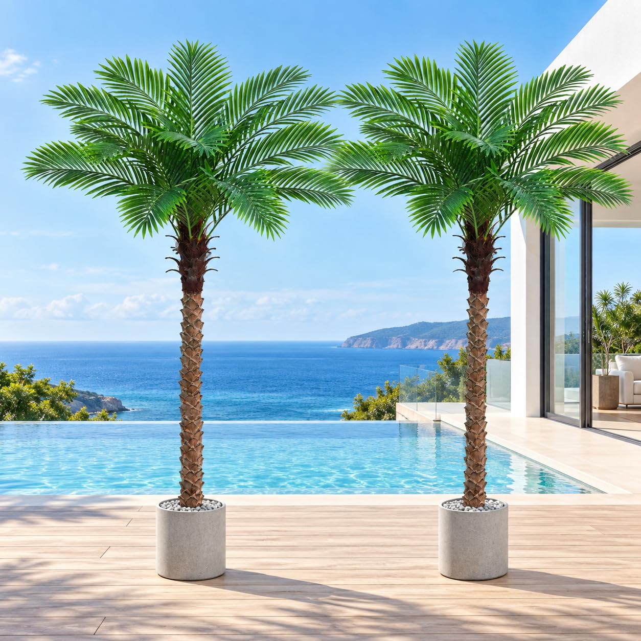 6FT Artificial Phoenix Palm Tree 2Pcs, Faux Palm Trees Indoor