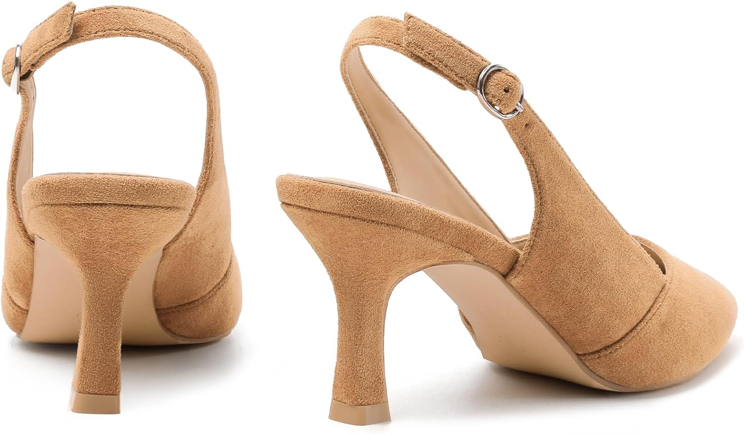 Mostrin Kitten Heels for Women Slingback Pointed Closed Toe Heels Women's Pumps Shoes for Wedding, Party, Commuting - Image 6